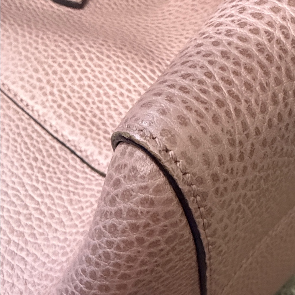 Gucci Pink Pebbled Leather Tote Bag Made in Italy Shoulder Bag - Picture 10 of 14